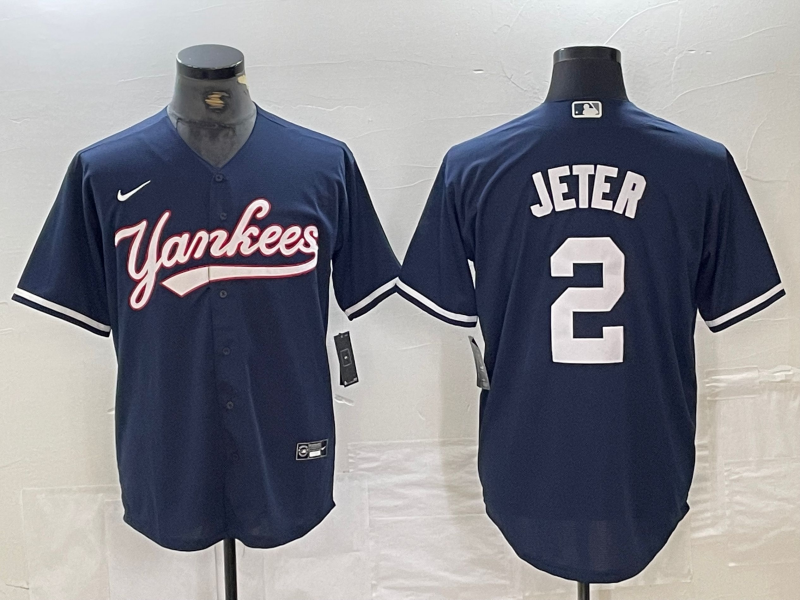 Men's New York Yankees Derek Jeter #2 Navy Limited Jersey
